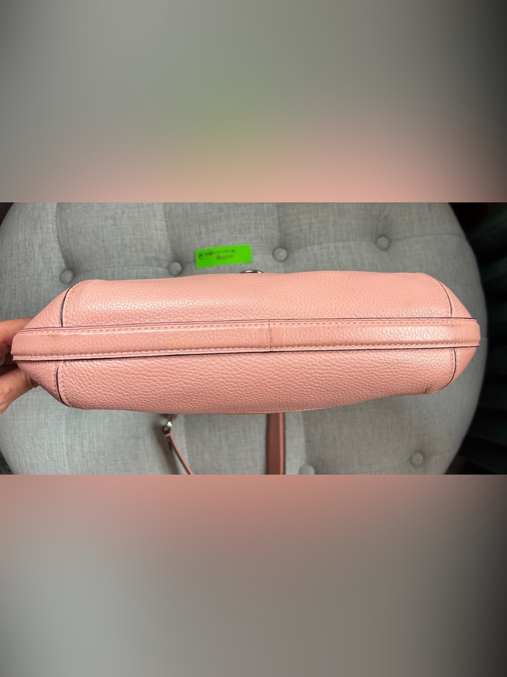 Coach Amber Hobo F48635 Petal Pink Pebbled Leather Shoulder Bag - Picture 3 of 12